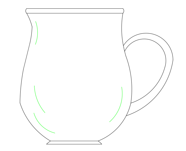 High end coffee cup block dwg file 