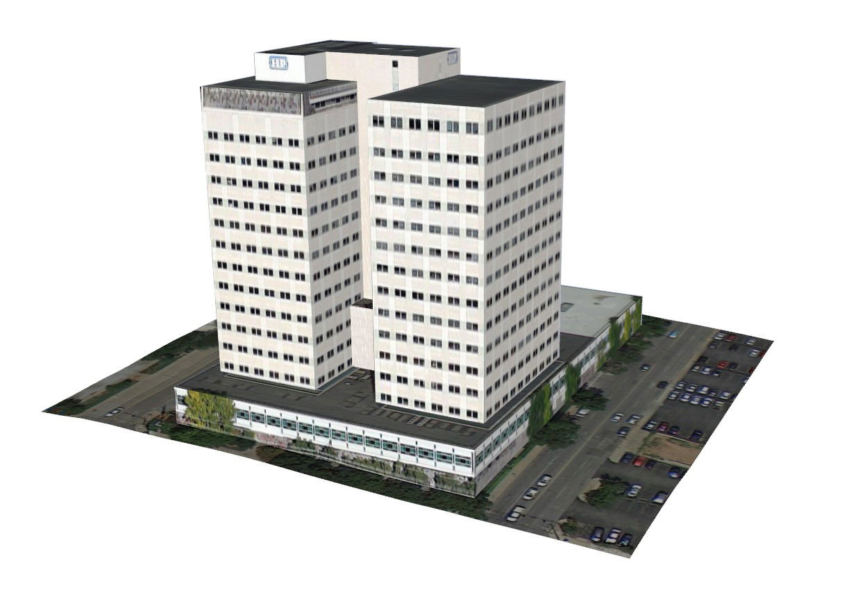 Complete High-Rise Tower Plan with Elevation DWG Drawing File