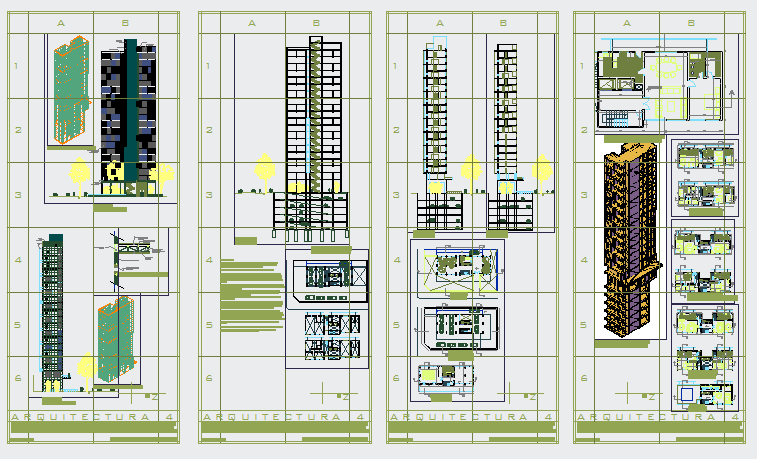 High rise Housing design drawing