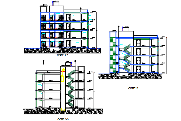 High rise building Section detail dwg file