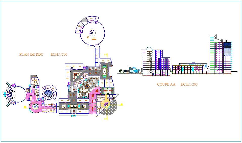 High rise building design for business center