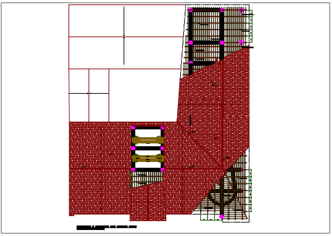 High rise building elevation plan detail dwg file