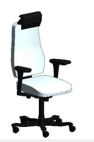 High Back Office Chair Design in 2D AutoCAD DWG Format