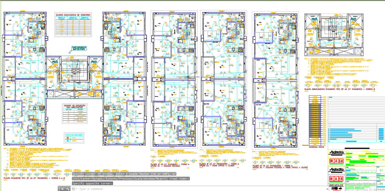 High Rise Apartment Electrical Floor Plan in AutoCAD File