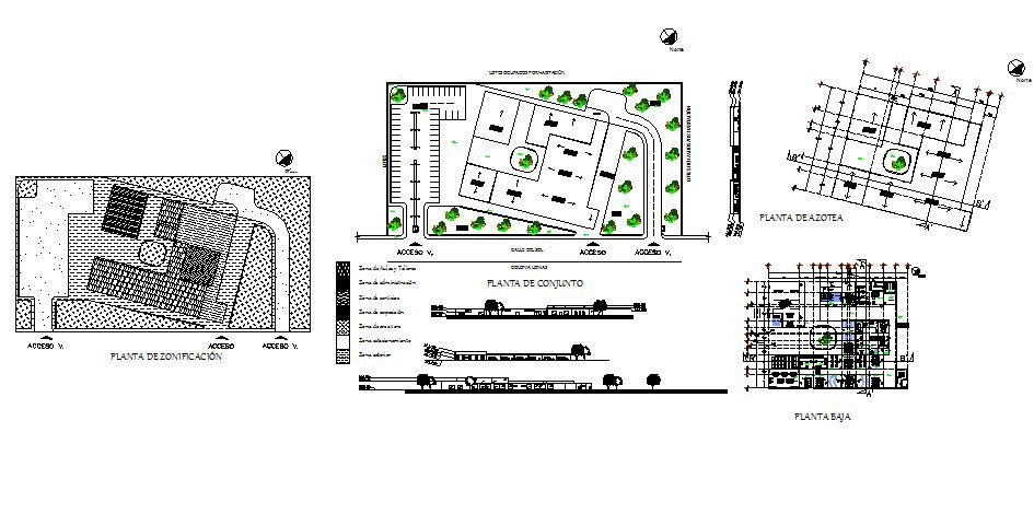Higher study college building detailed architecture project dwg file