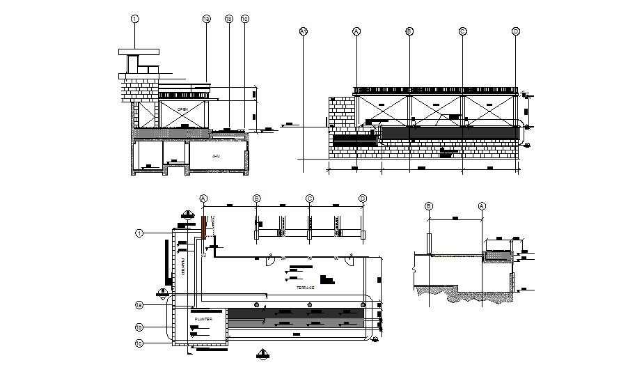 Highway bridge and road construction cad drawing details dwg file