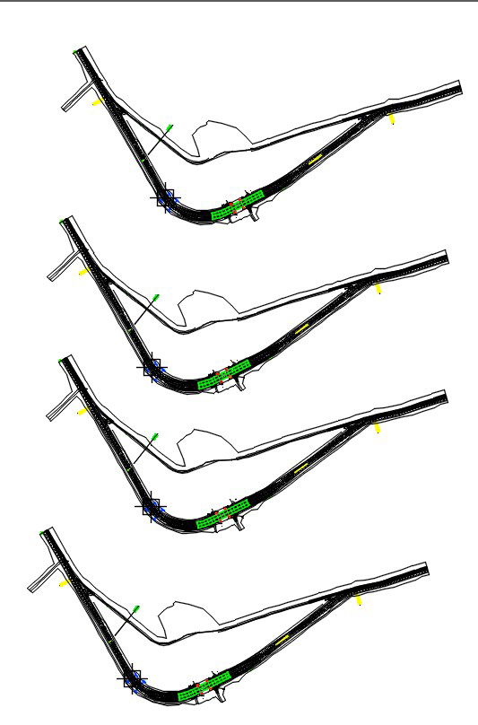 Highway road construction design in AutoCAD 2D drawing, CAD file, dwg file