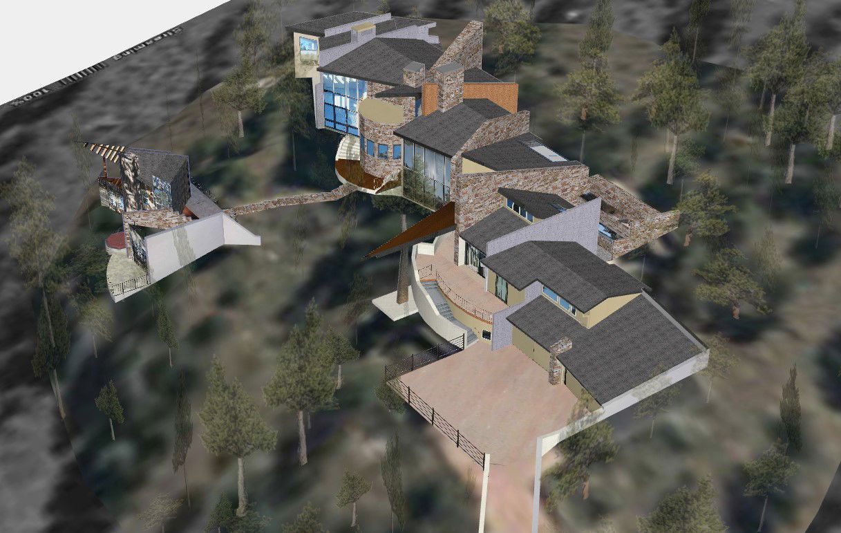 Hill Top Resort Layout and Exterior Planning in 3D DWG Drawing File