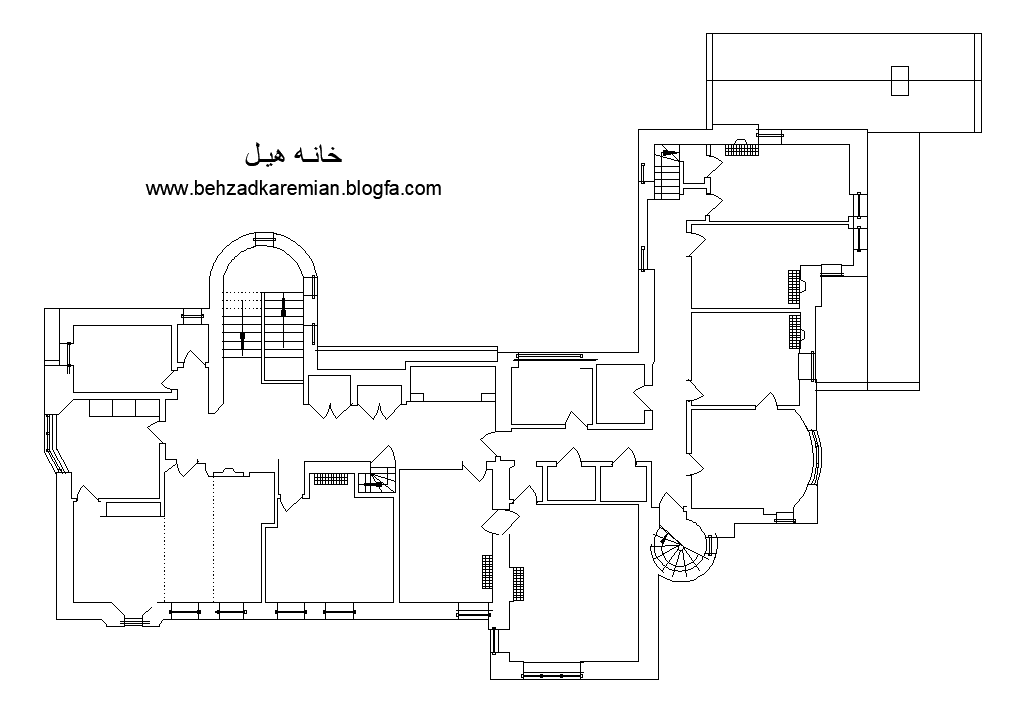Hill house plan is available in this AutoCAD 2D DWG drawing file. Download now.