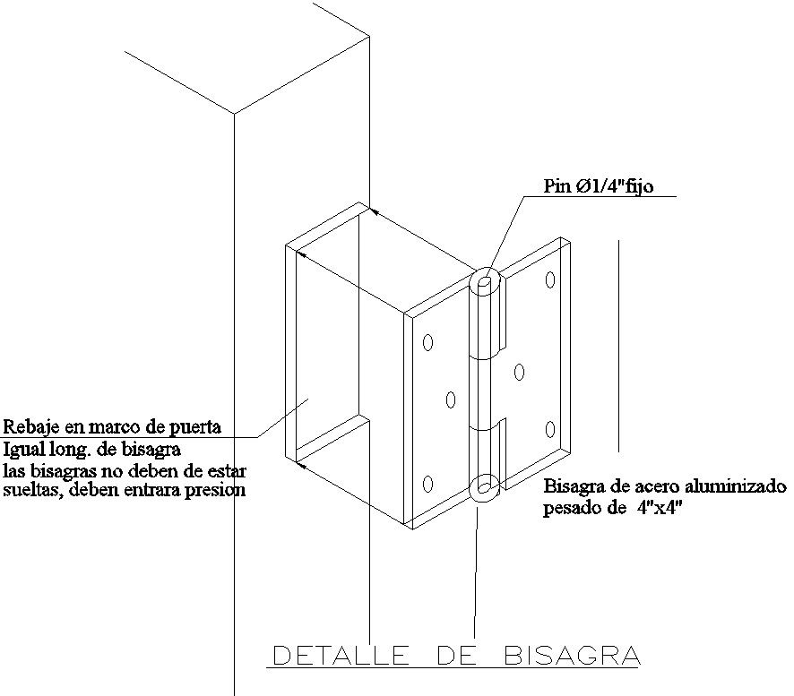 Hinge detail drawing in AutoCAD 2D, dwg file, CAD file