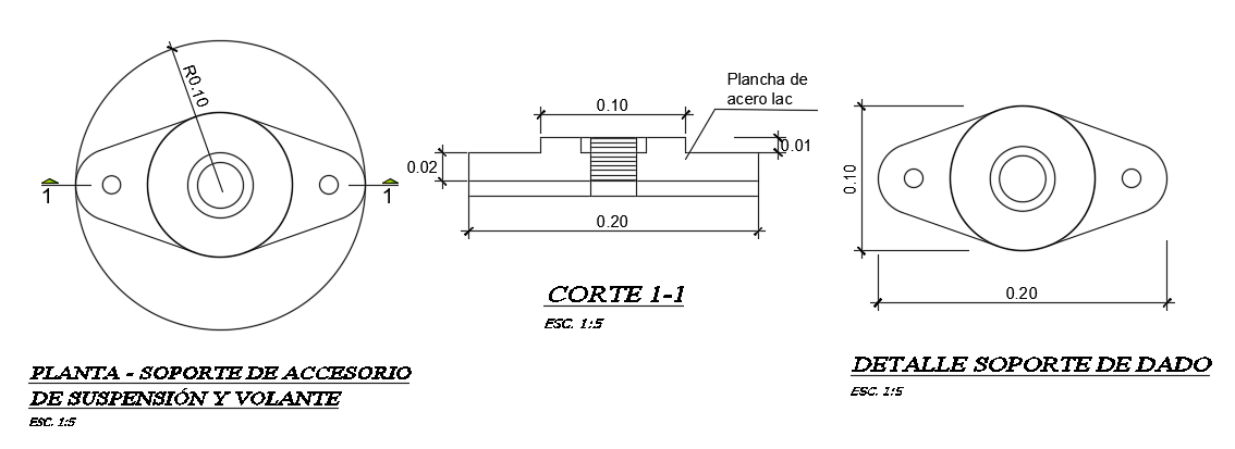 Hinge detail drawing specified in this 2d AutoCAD drawing file. Download the AutoCAD drawing file.