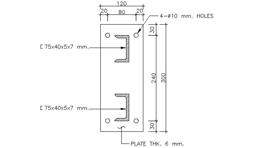 Hinges Lock AutoCAD Drawing Free Download DWG File