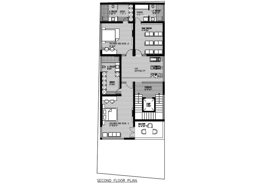 Home Well Presentable Drawing With Furniture design DWG File