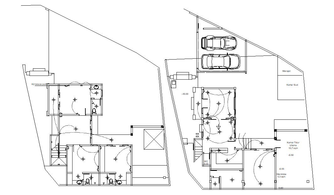 Home Wiring Layout Plan AutoCAD Drawing