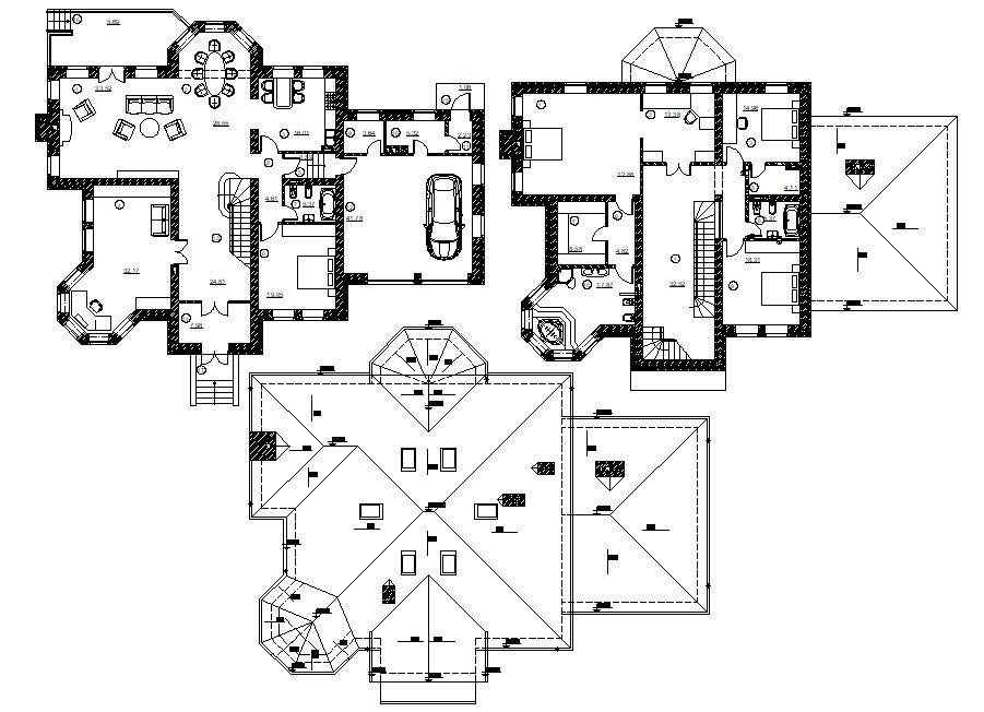 Home plan project autocad drawing