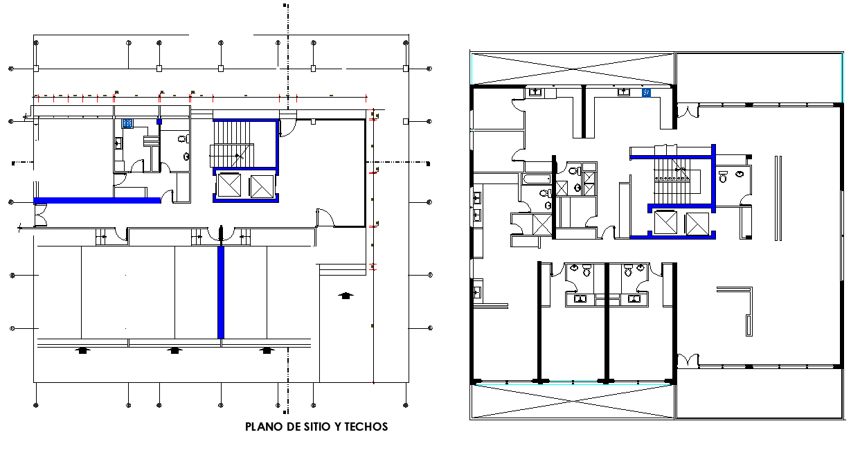 Home working planning detail dwg file