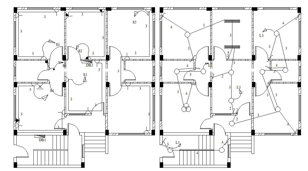 Home Electrical Plan Design AutoCAD File