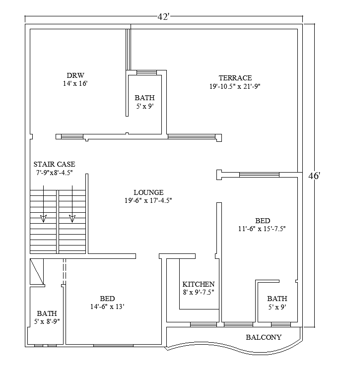 Home design cad drawing is given in this cad file. Download this 2d cad file now.