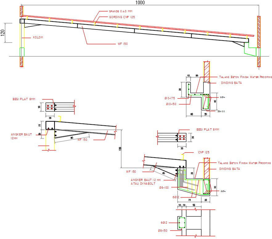 Horizontal Bracing Typical Connections.