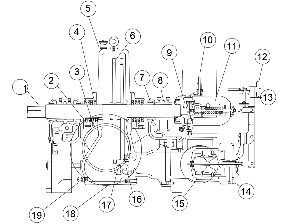 Horizontal section view of the motor detail drawing is given in this AutoCAD model.Download now.
