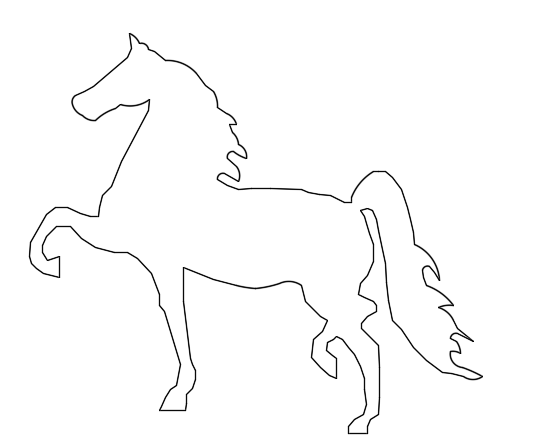 Horse 2D plan view is given in this file