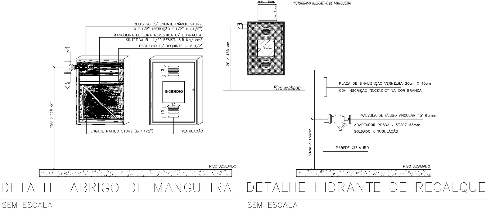 Hose Shelter and Boost Hydrant Details AutoCAD DWG File