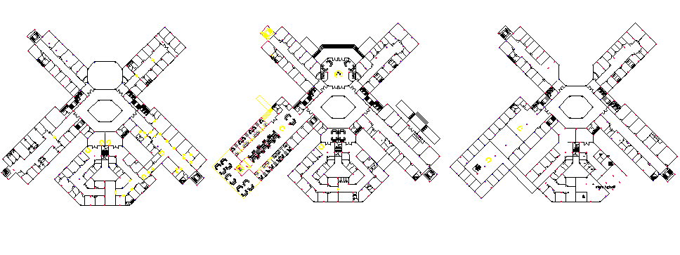 Hospital Architecture Design Floor Plan dwg file