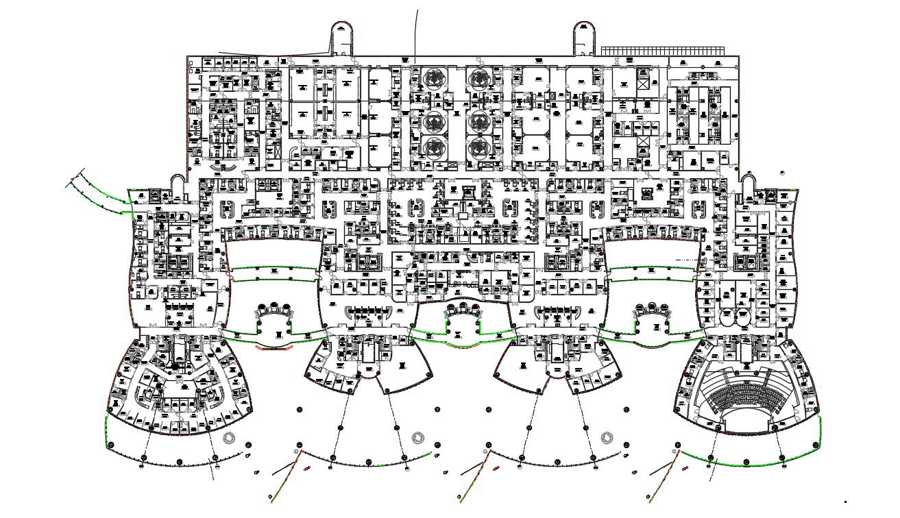 Hospital Architecture design and planning DWG file
