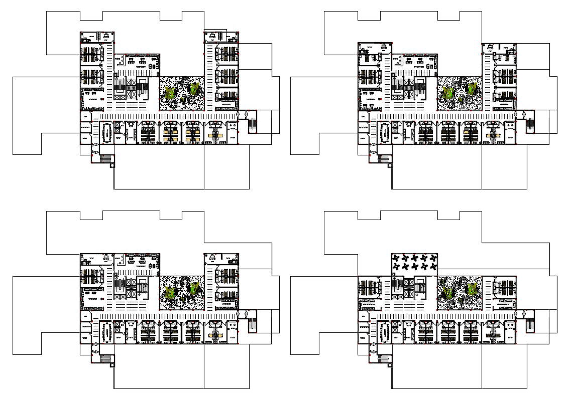 Hospital Bedroom Plan DWG File