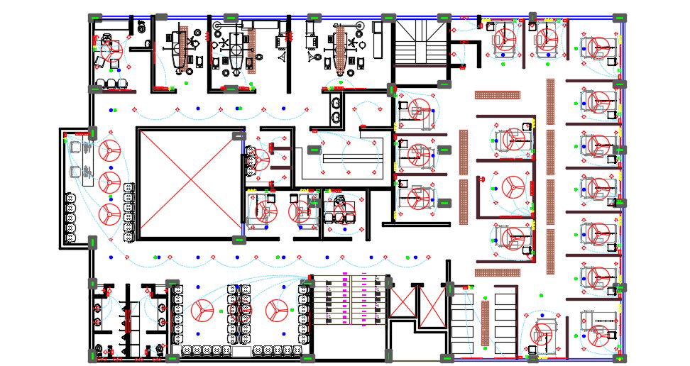 Hospital Building Ceiling Electrical Layout Plan