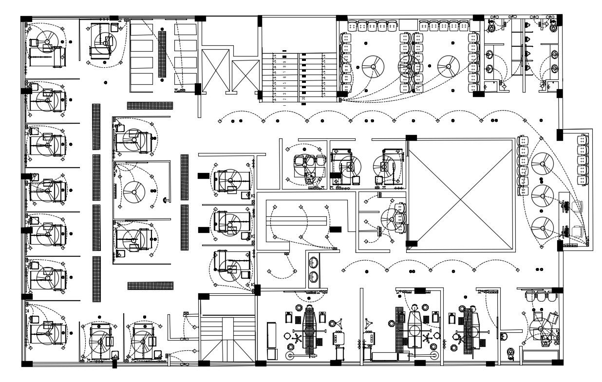 Hospital Building Design Ceiling Layout Architecture Plan