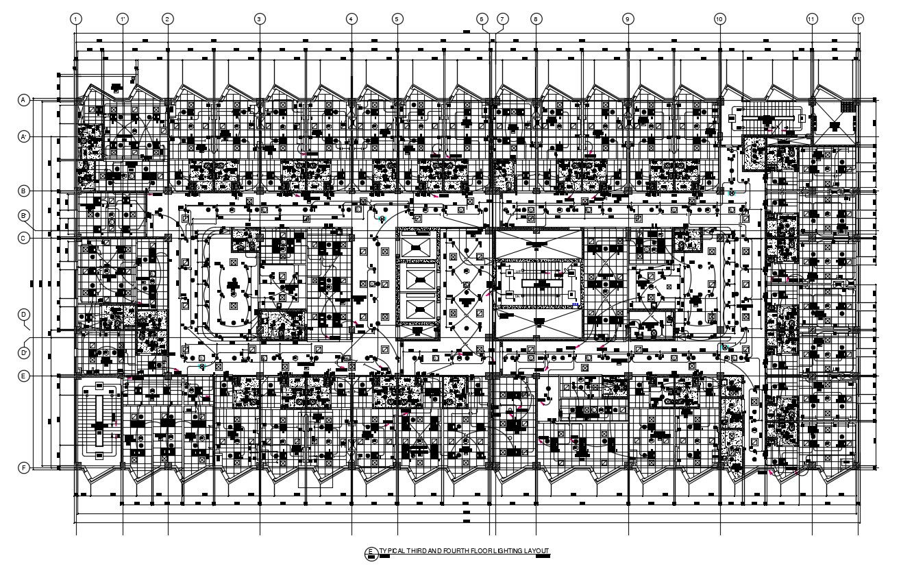 Hospital Building Electrical Layout Plan CAD File