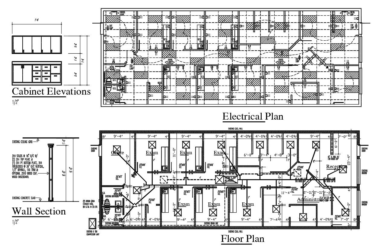 Hospital Building Plan Free DWG File