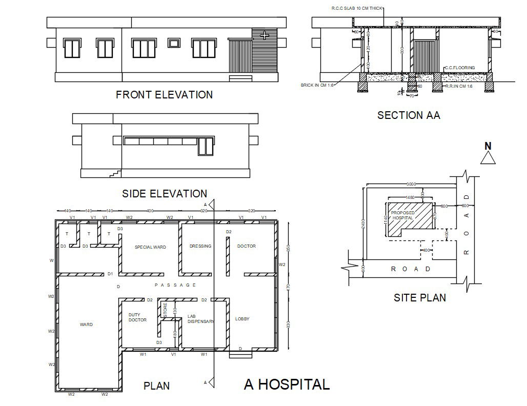Hospital CAD Drawing