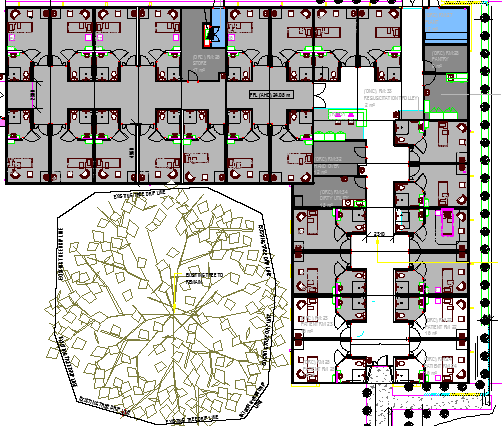Hospital Extension Architecture Design dwg file