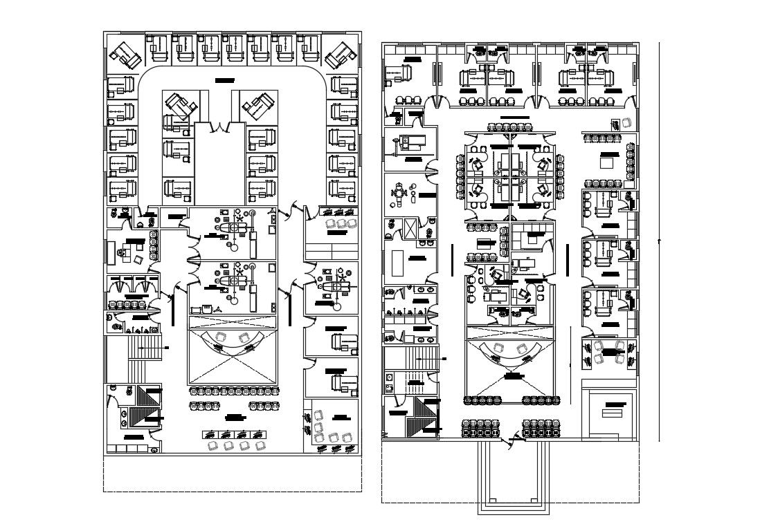Hospital Floor Plan DWG File