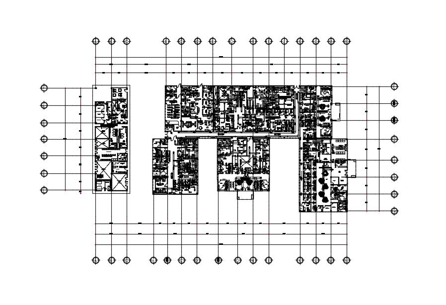 Hospital Floor Plan In DWG File