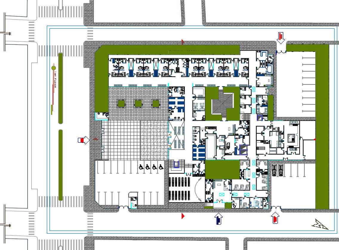 Hospital Ground Floor Plan DWG File