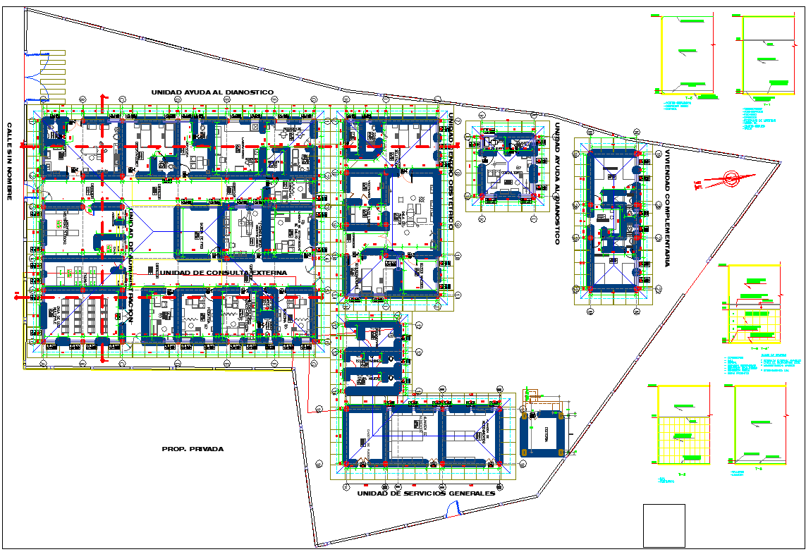 Hospital Layout plan dwg file