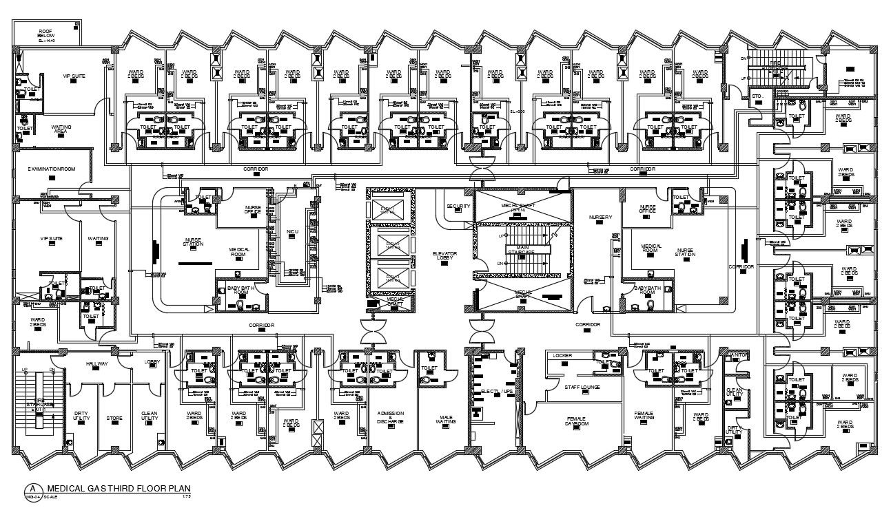 Hospital Medical Gas System Design AutoCAD Drawing Layout Plan