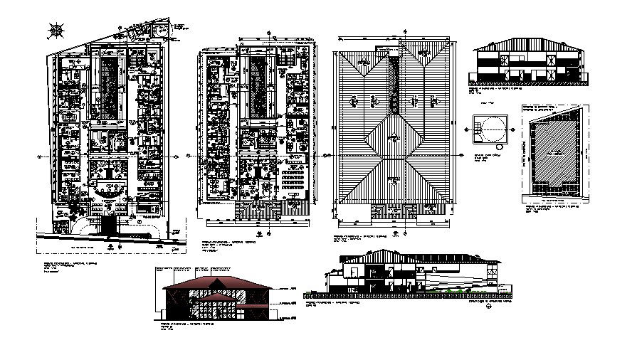Hospital Design AutoCAD Plan with Floor Layout and Interior Planning