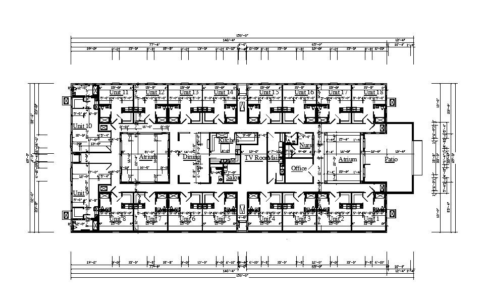 Hospital floor layout plan and framing plan cad drawing details dwg file
