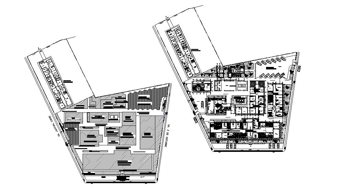 Hospital layout in dwg file 
