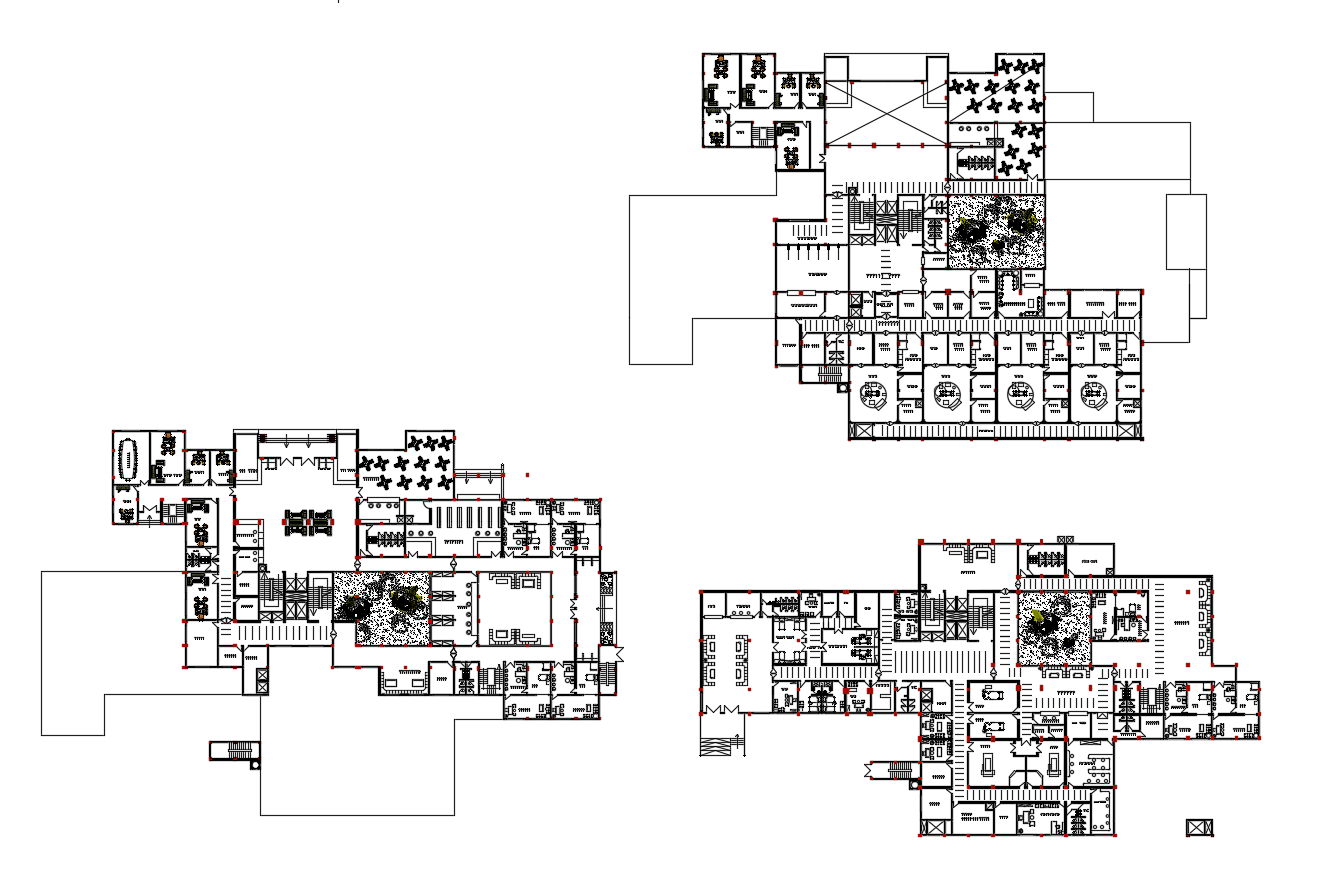 Hospital layout in dwg file