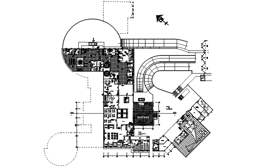 Hospital layout in dwg file