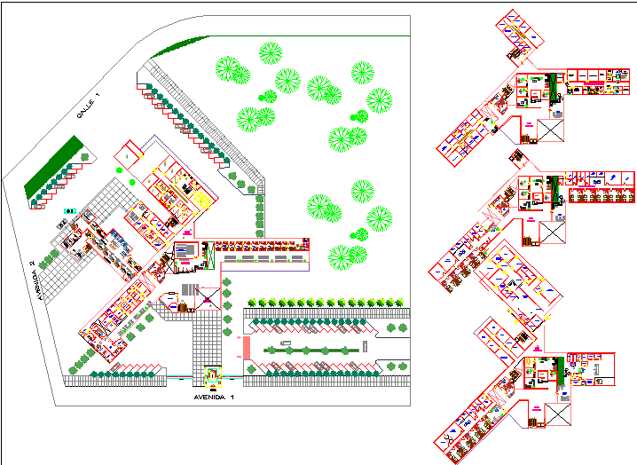 Hospital plant dwg file
