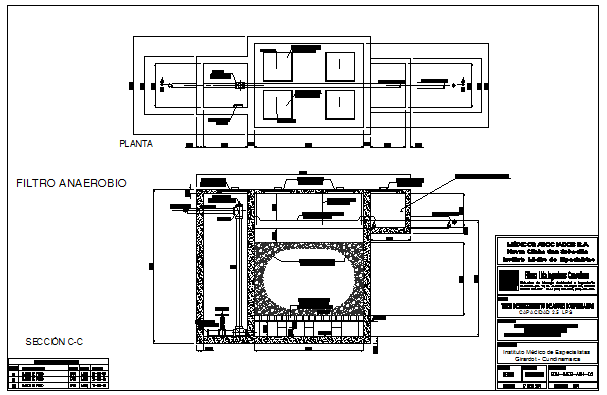Hospital water treatment detail design drawing