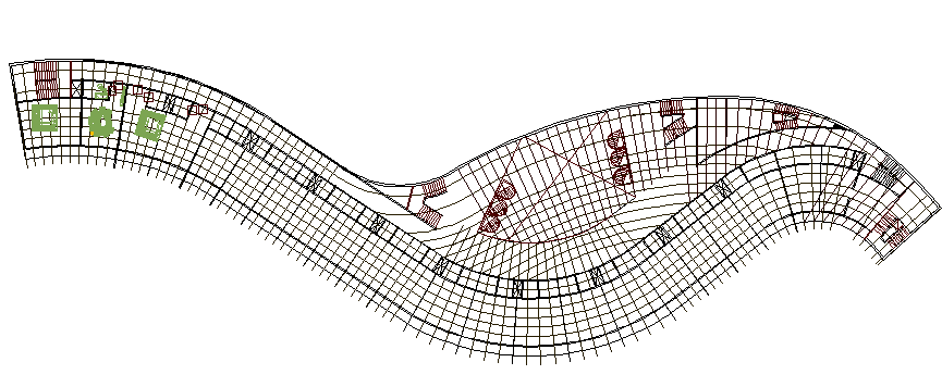 Hospital with two wards layout plan details dwg file