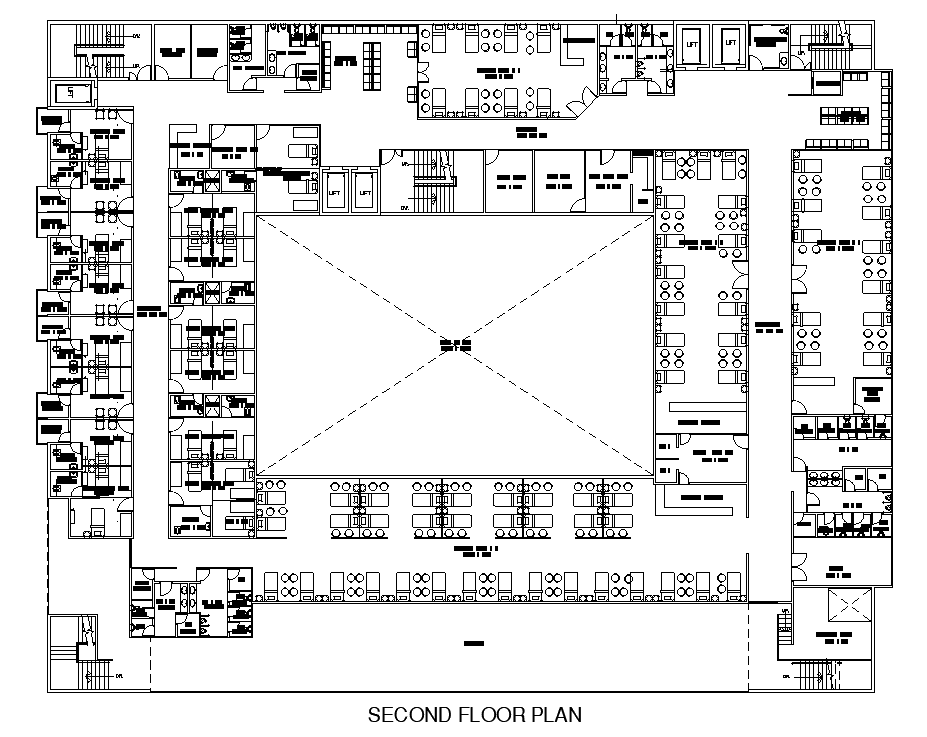 Hospital Admit Bedrooms Floor plan AutoCAD Drawing Download DWG File