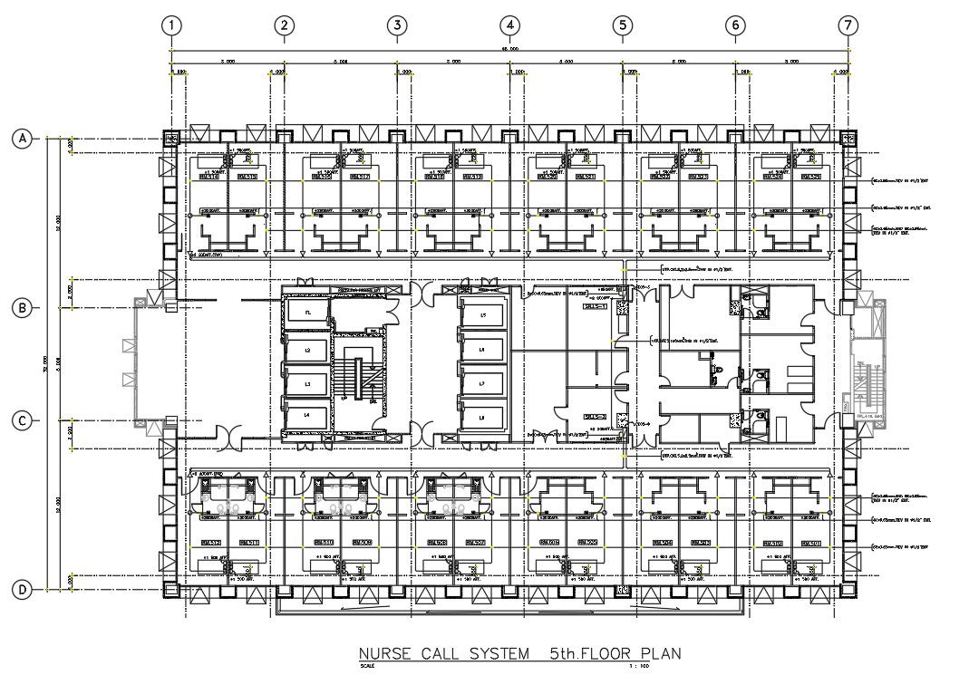 Hospital Bedroom Floor Plan CAD Drawing DWG File